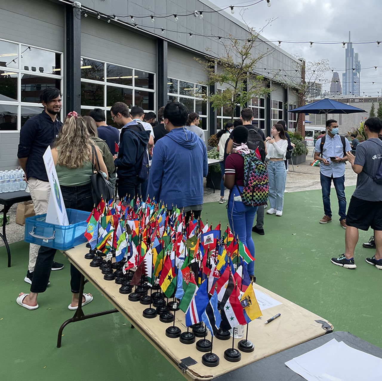 ISSS welcomed international students back to campus in fall 2021 with a Welcome Week lunch at the Gateway Garden.