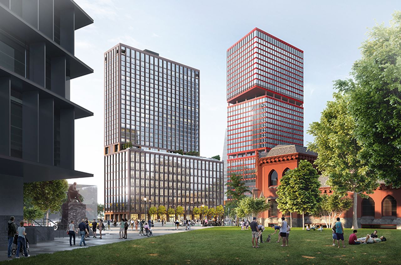 The West Tower at Schuylkill Yards rendering, courtesy of Brandywine.