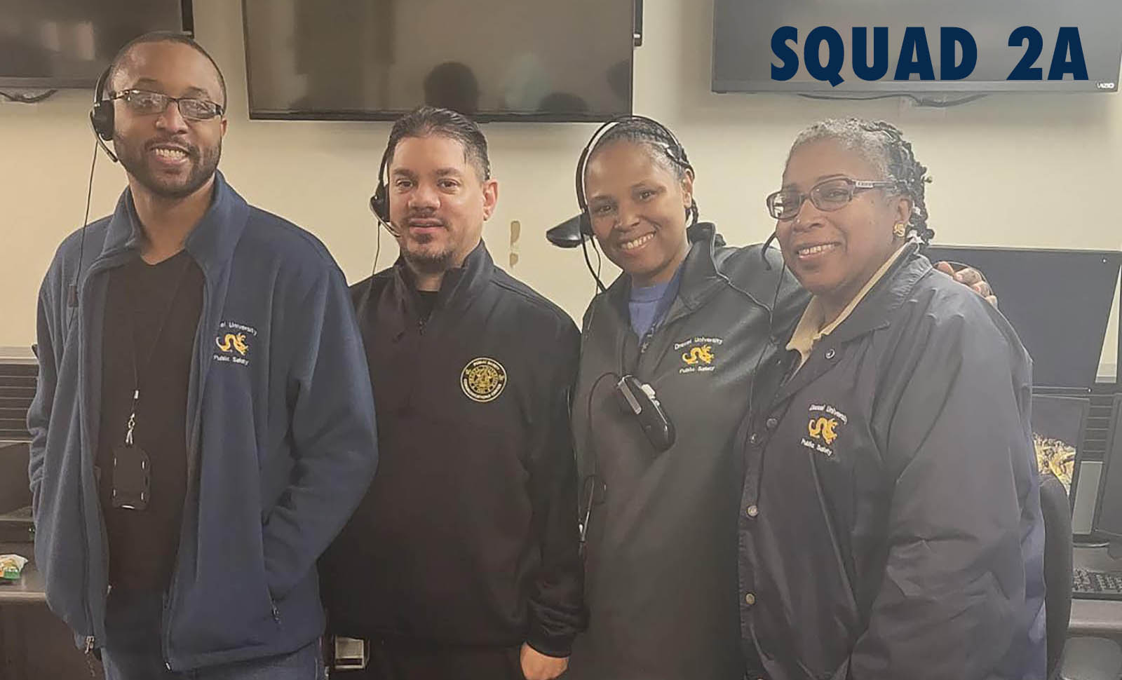 Squad 2A. From left to right: Marzell Seaford, Dennis Rivera, La-Kyia Porter, Charmaine Jones.