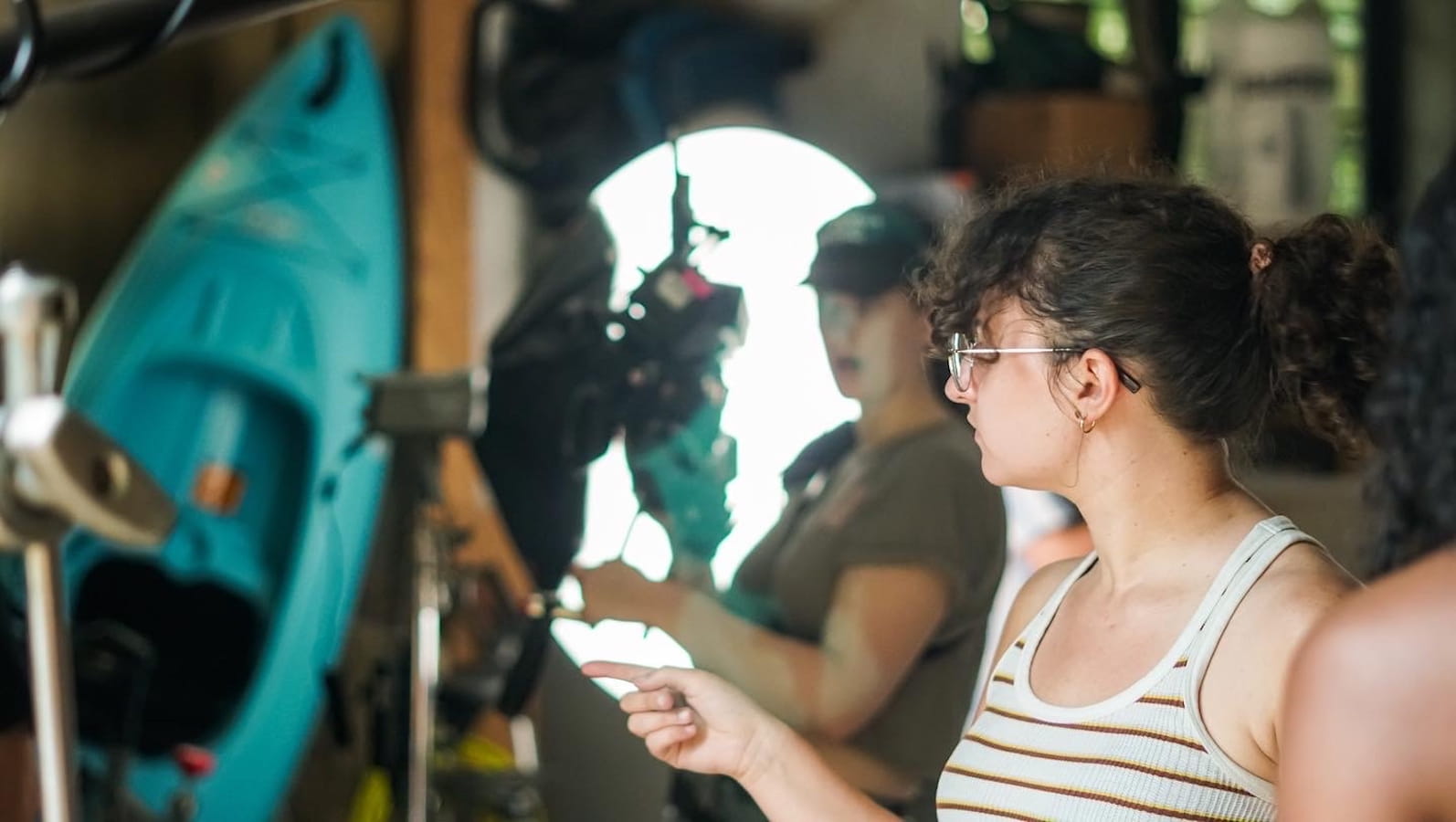 Jane Cammisa works the camera