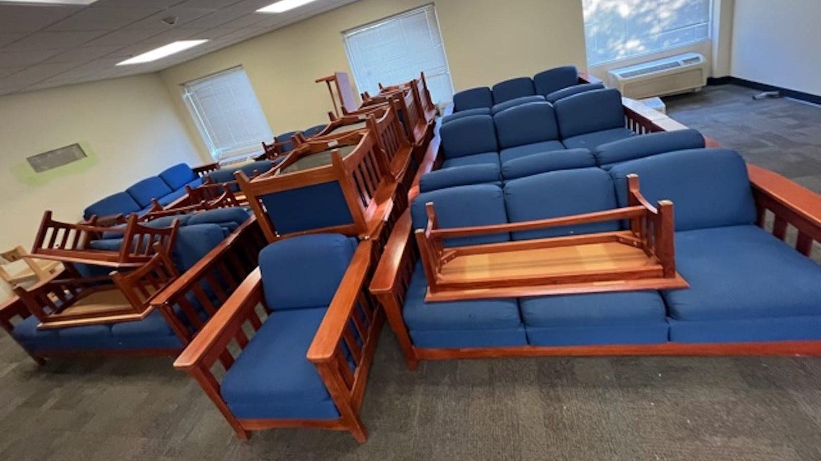 Discarded furniture from Myers Hall