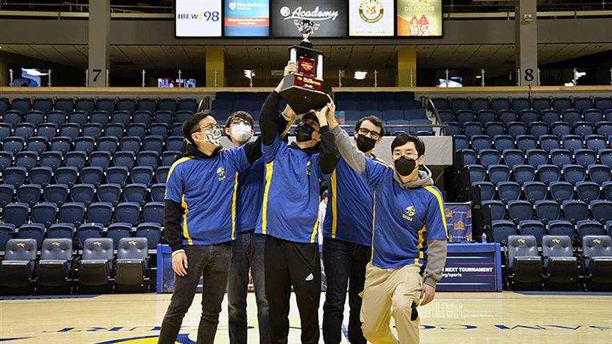 Drexel University Esports’ Counter Strike: Global Offensive team. From left to right: James Tran, David Stone, Jacob Lee, Noah Vaknin and Junjie Lin. William Trampel not pictured.