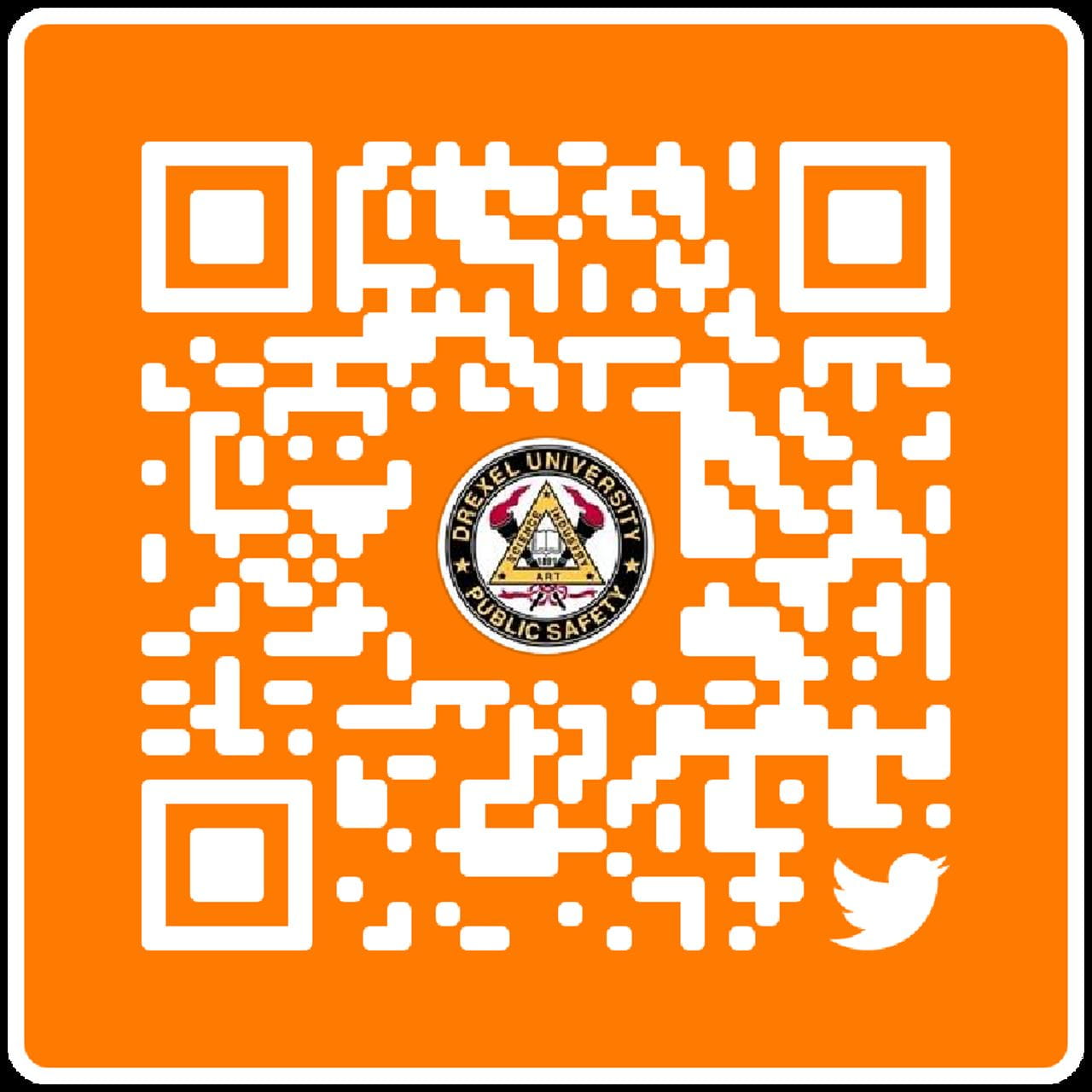 QR code to the @DrexelDPS Twitter account.