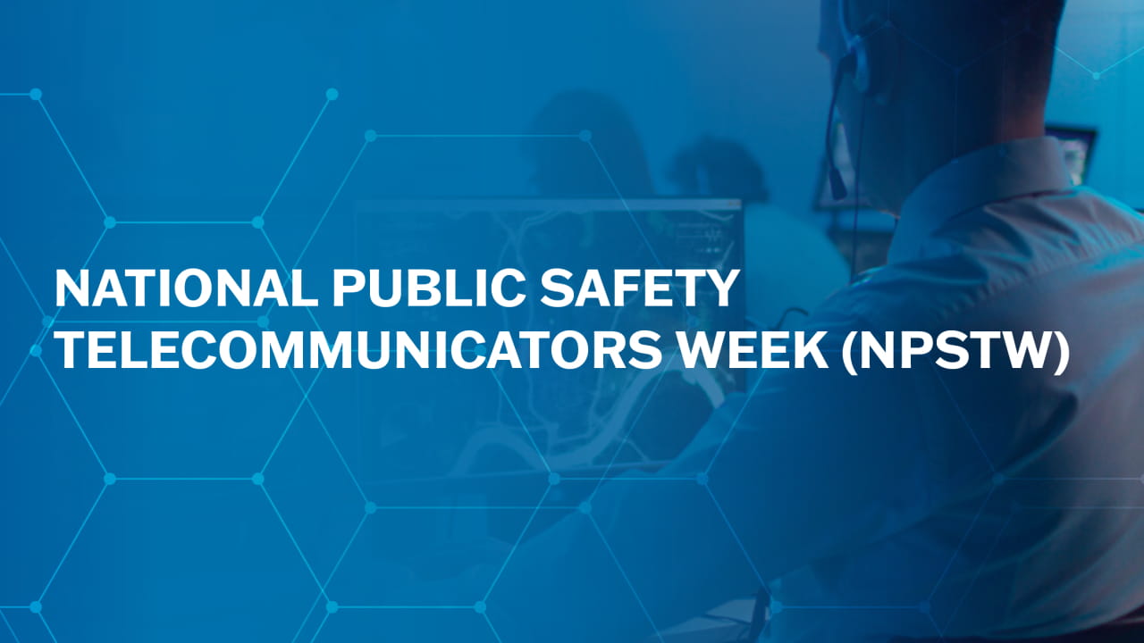 Graphic reading National Public Safety Telecommunicators Week (NPSTW)