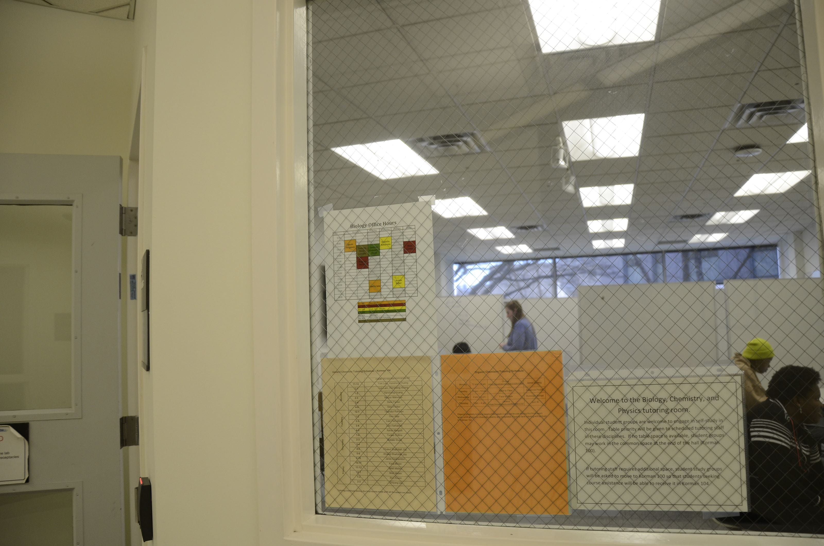 The physics, biology and chemistry resource centers share space on the first floor.