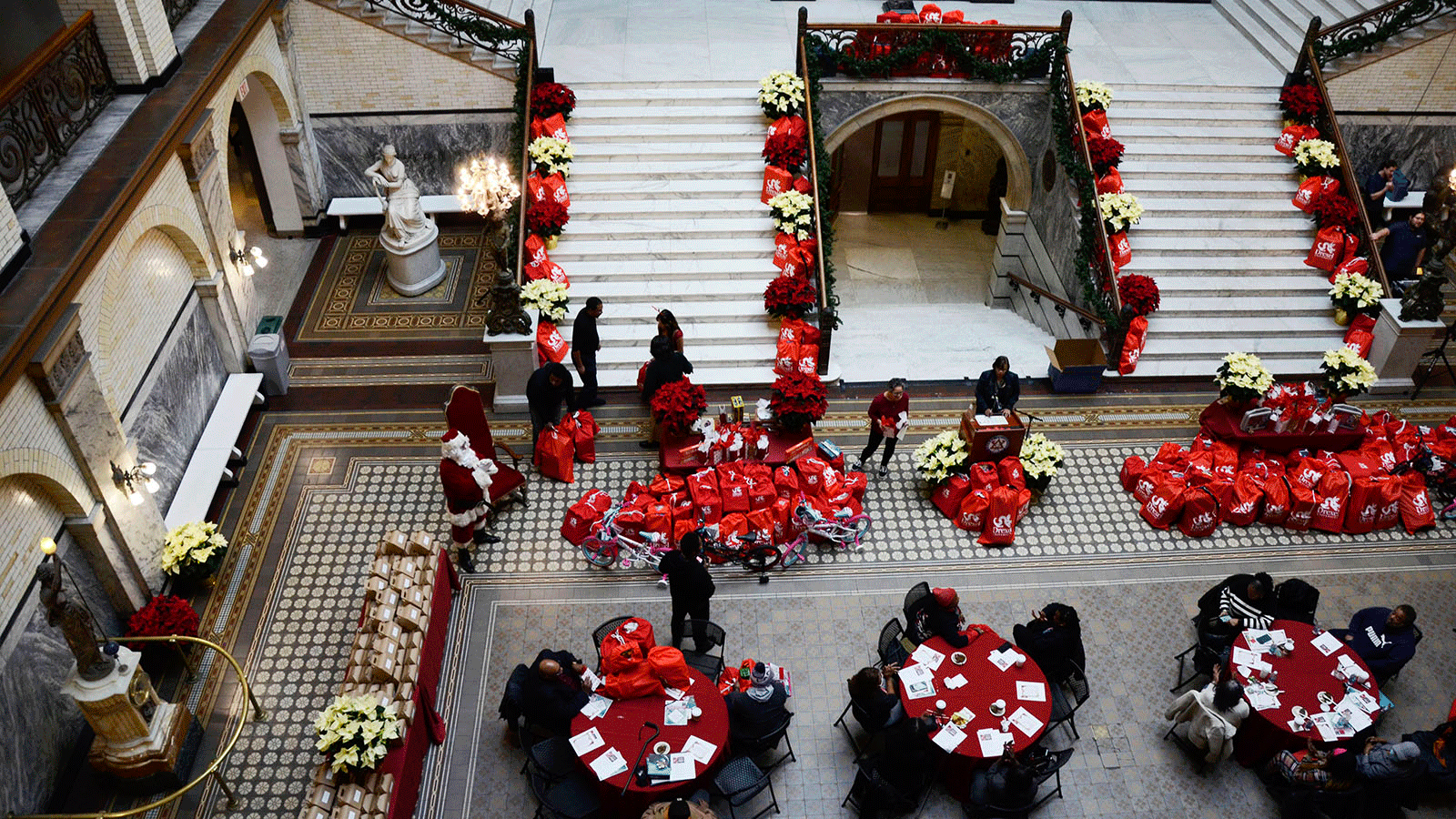 Gif of photos of the holiday toy drive event