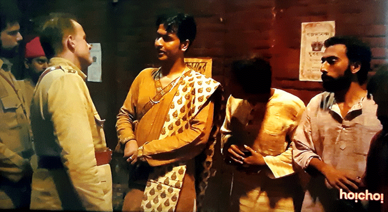 A gif showing Jeffrey Stanley in the period drama "Manbhanjan" web series starring Anirban Bhattacharya, Sohini Sarkar and Amrita Chattopadhyay, which premiered on the Hoichoi streaming platform in 2019. Photos courtesy: Jeffrey Stanley.