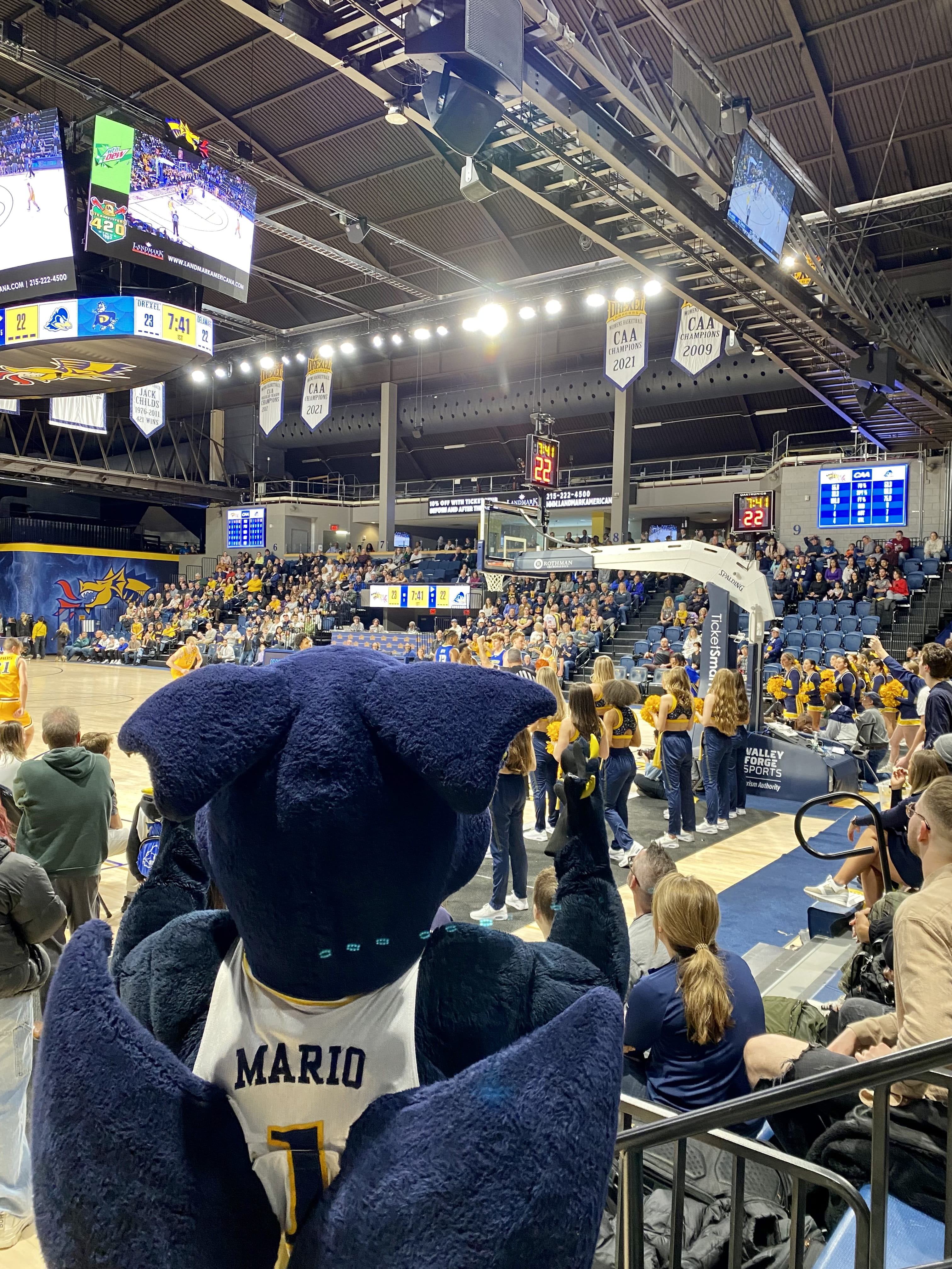 Mario watches the crowd at the DAC