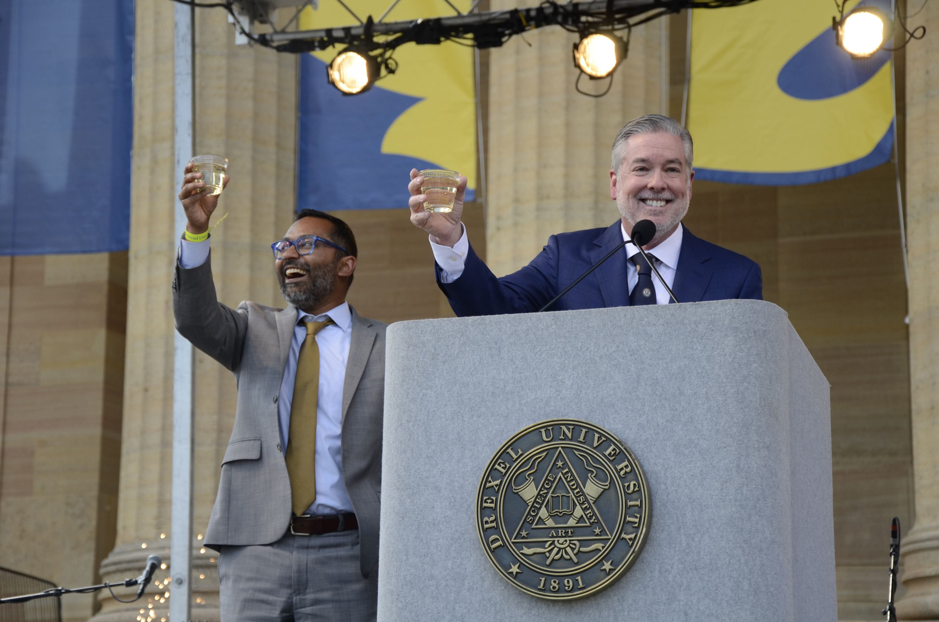 Toasting to students