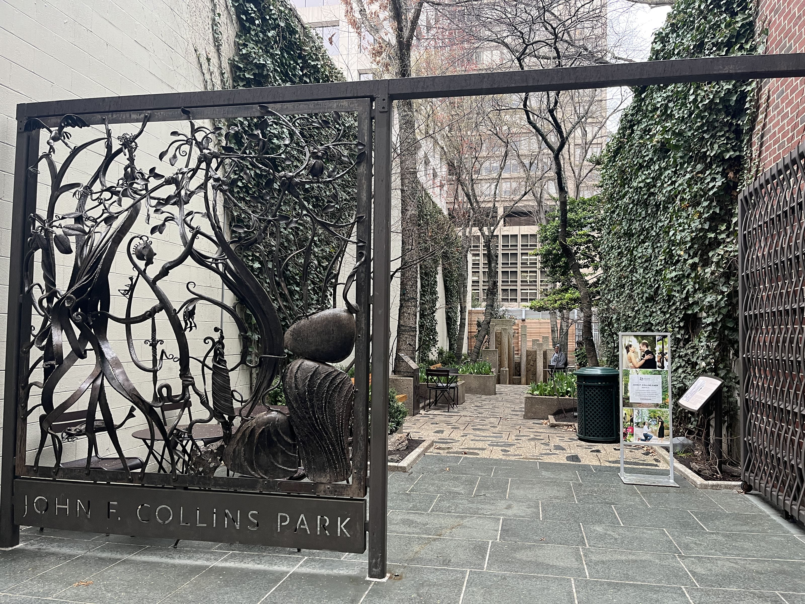 Gates to John F. Collins Park