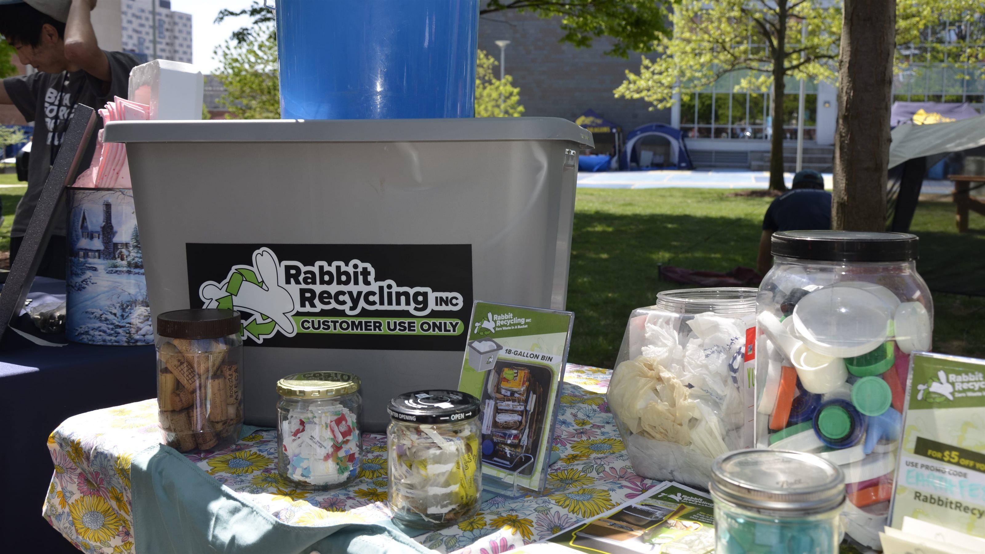 Recycled items at Rabbit Recycling