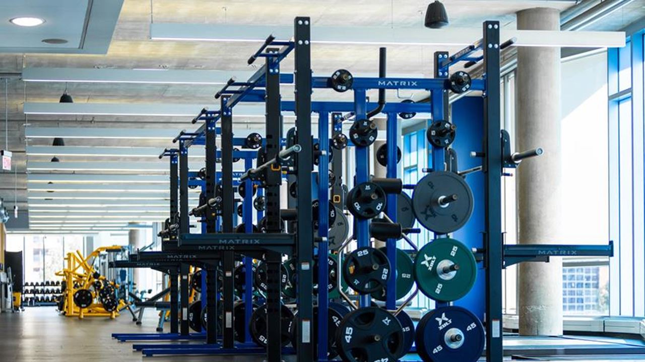 Weight machines in the Drexel Rec Center