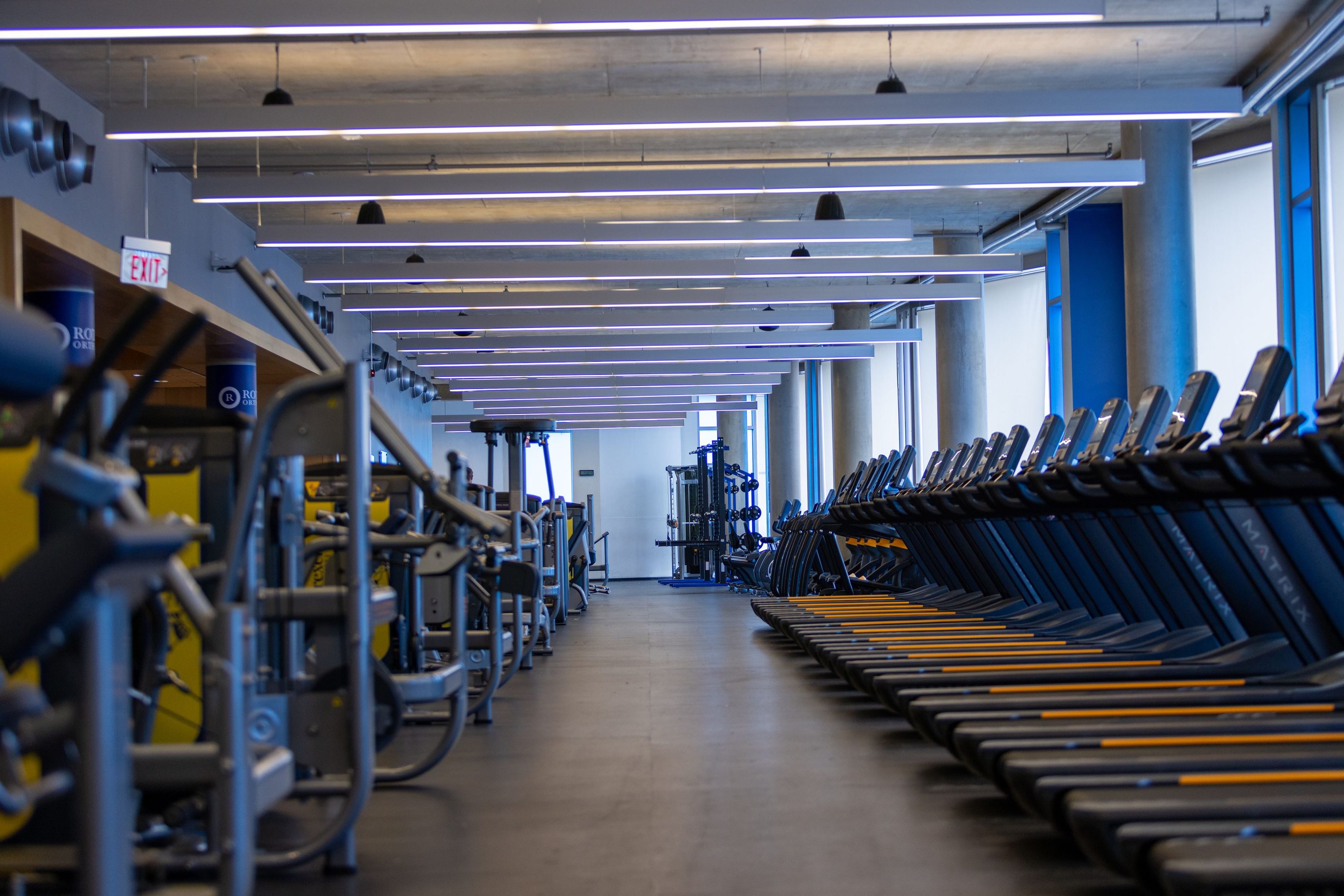 Treadmills at the Rec Center