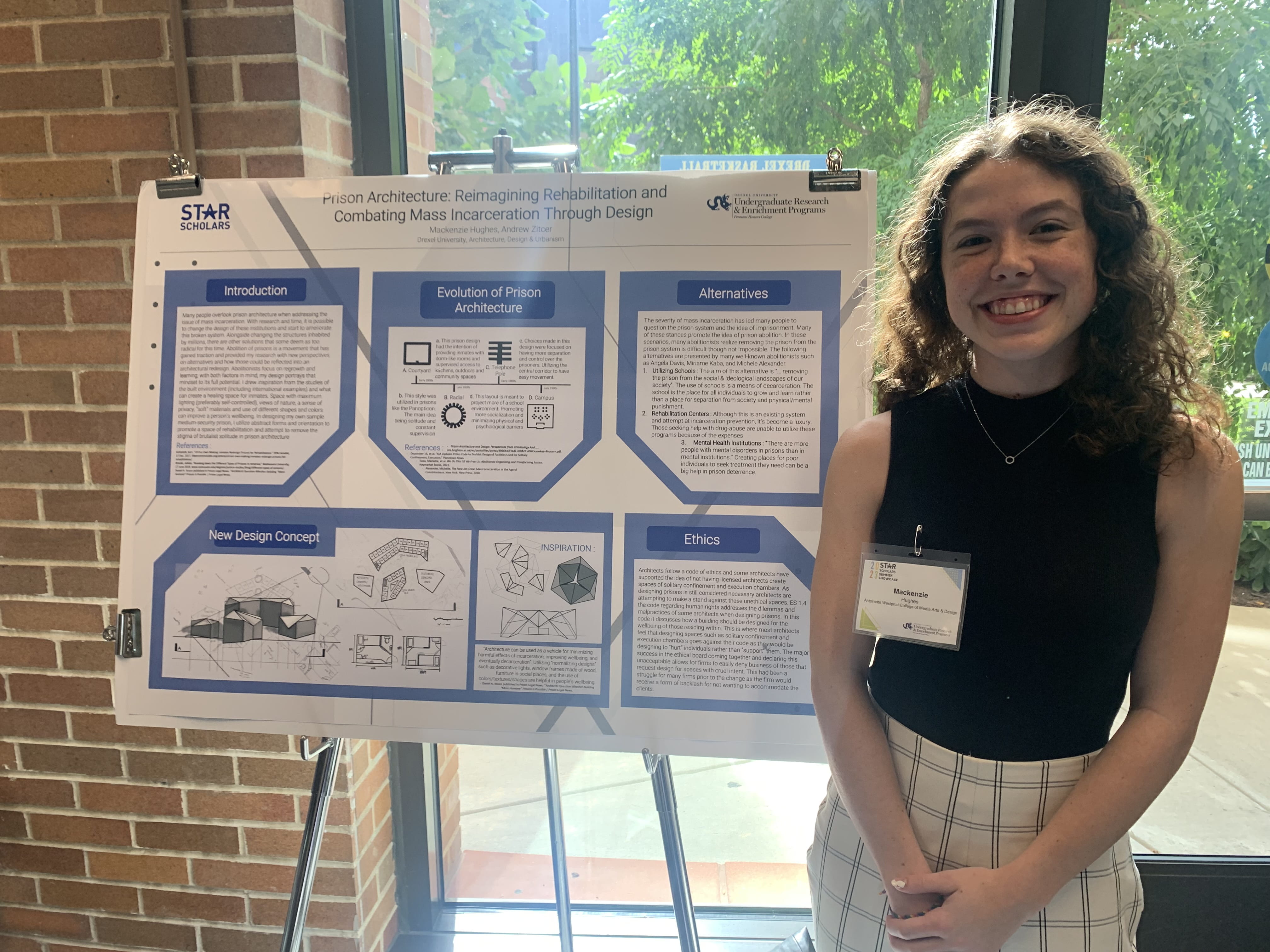 Mackenzie Hughes and research poster
