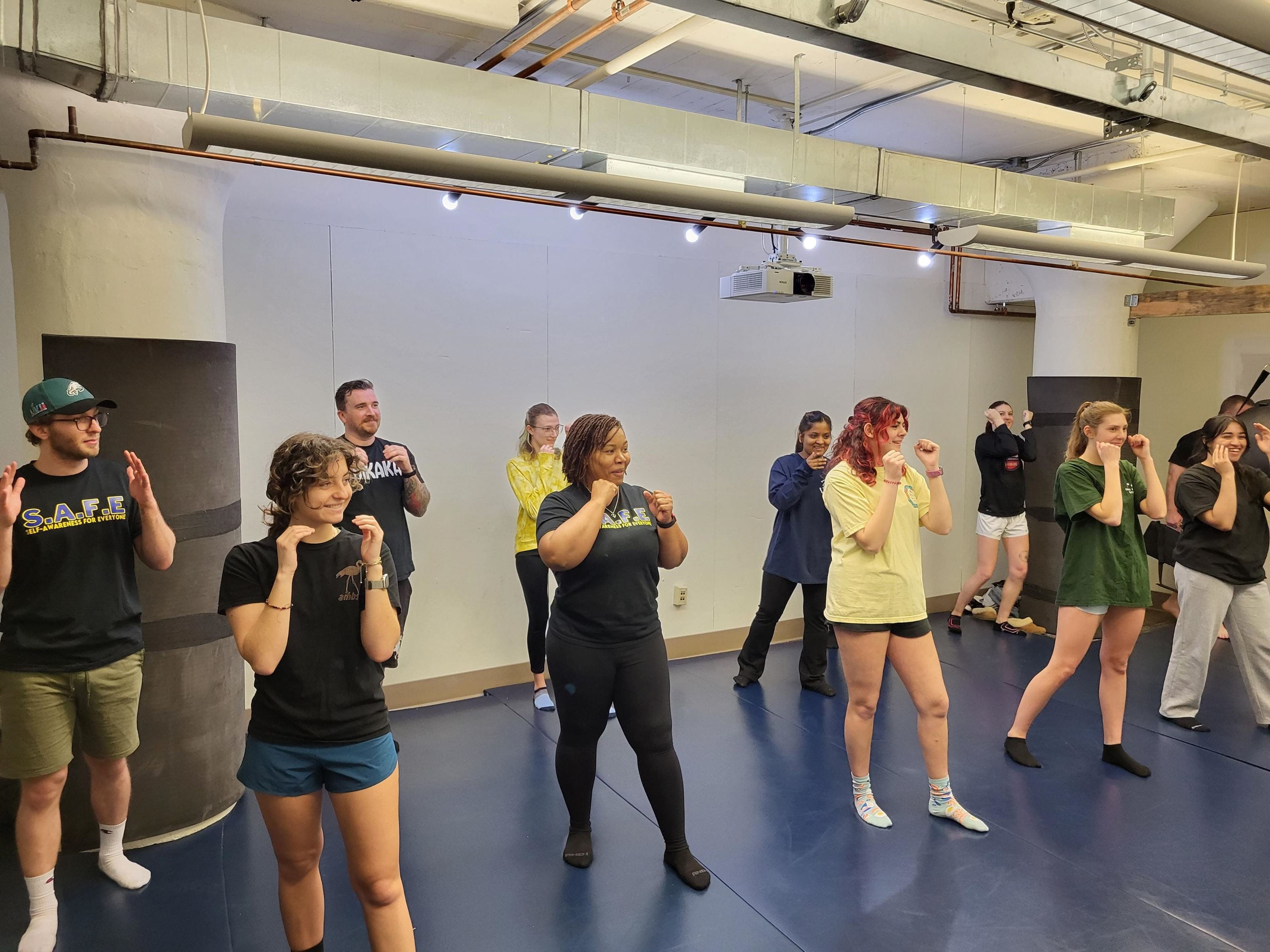 USGA students taking a personal safety class.