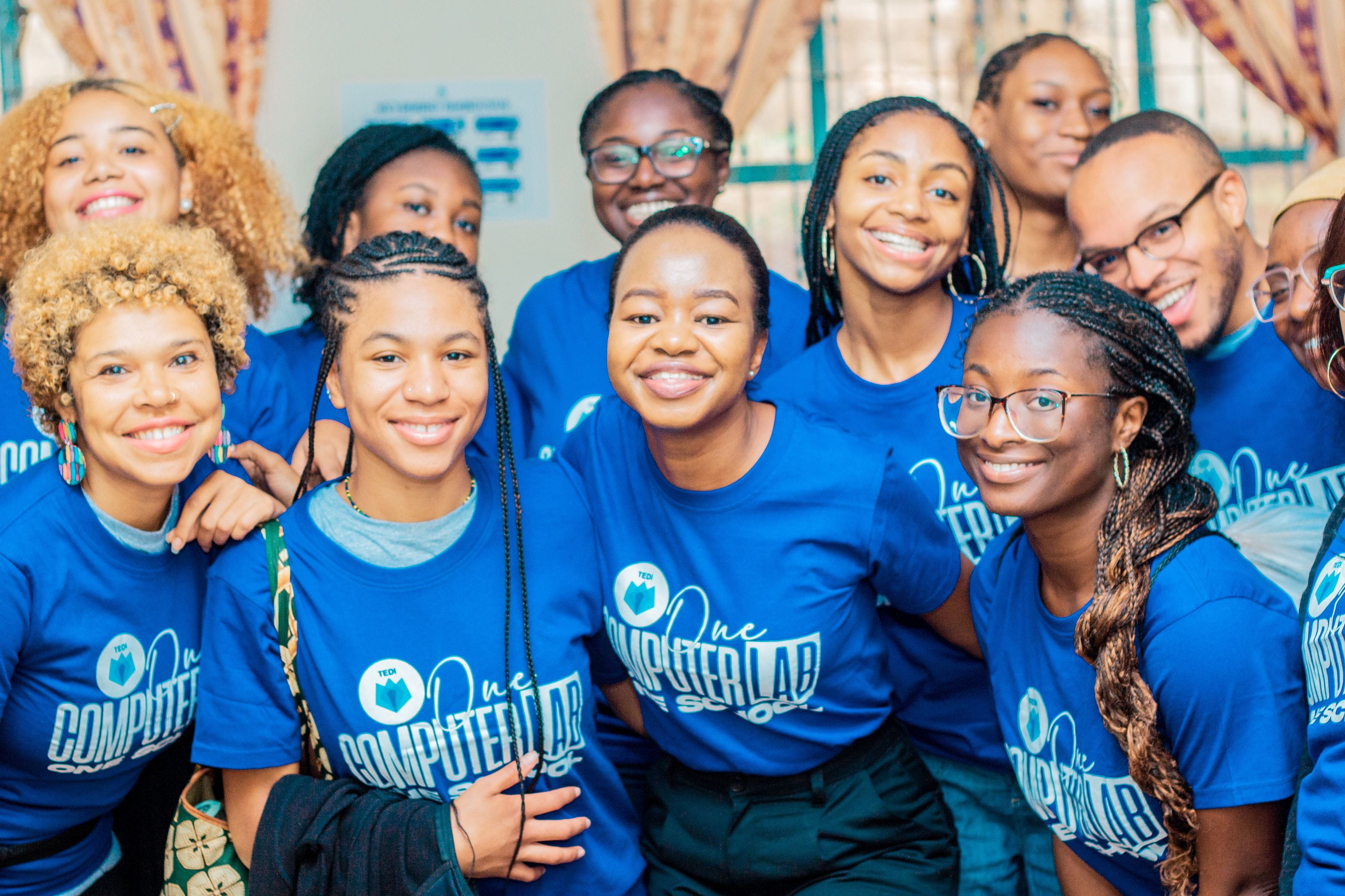 Drexel ICA students with instructor Ahaji Schreffler and TEDI Founder Gloria Anderson. Photo courtesy of TEDI.