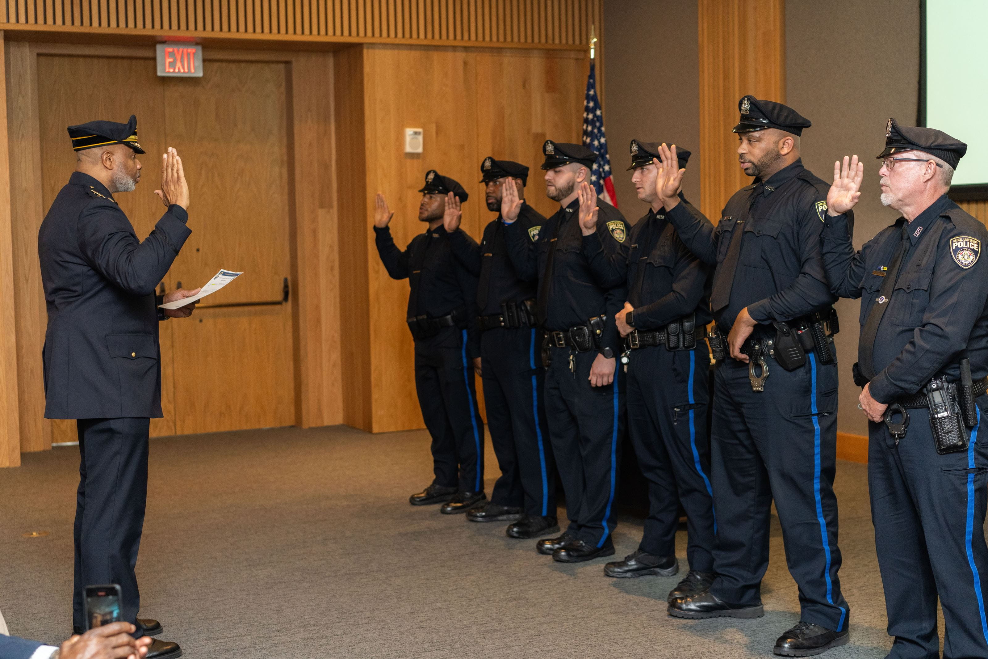 Some members of the DUPD were sworn in at the rank of police officer, while others were awarded for courageous efforts on duty during the department’s annual commendation ceremony. Congratulations to all who were recognized