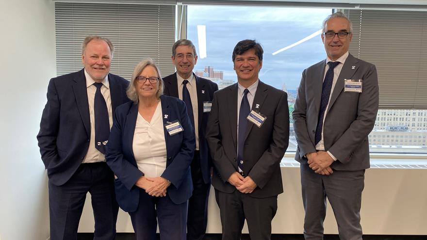 Drs. Brian Wigdahl, Noreen Robertson, Kenny Simansky, Mauricio Reginato and Alessandro Fatatis represented Drexel during a site visit when the National Cancer Institute assigned the consortium comprehensive status.