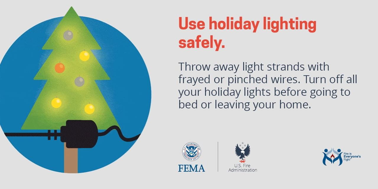 Use holiday lighting safely.