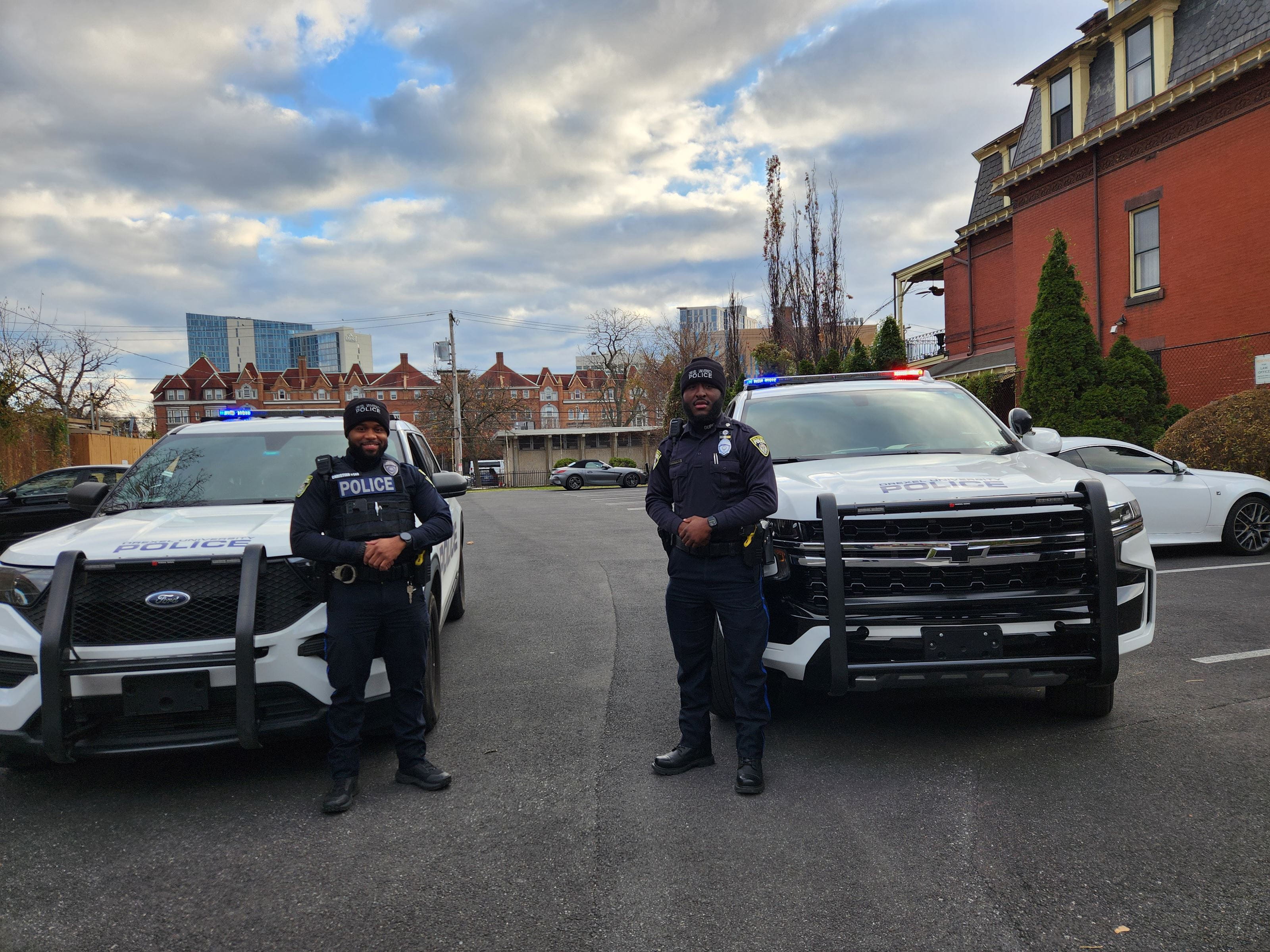 (Left to right) Police Officer Jerry Christian and Police Officer Zy’Mir Blythe; both officers have been with DPS for four months now and were happy to share some things about themselves to help the community get to know them better!