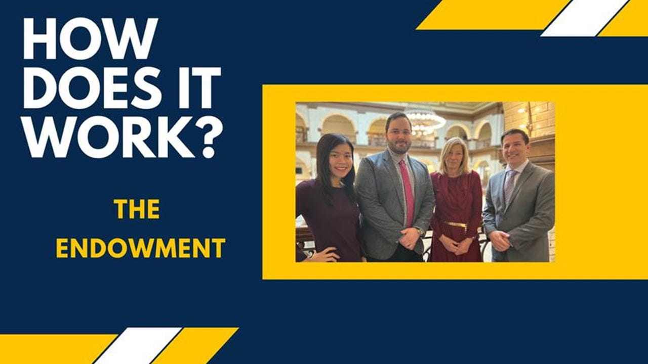 The Drexel University Investment Office from left to right: Chi Nguyen, Stephen Chase, Cathy Ulozas, Matt DeAngelo