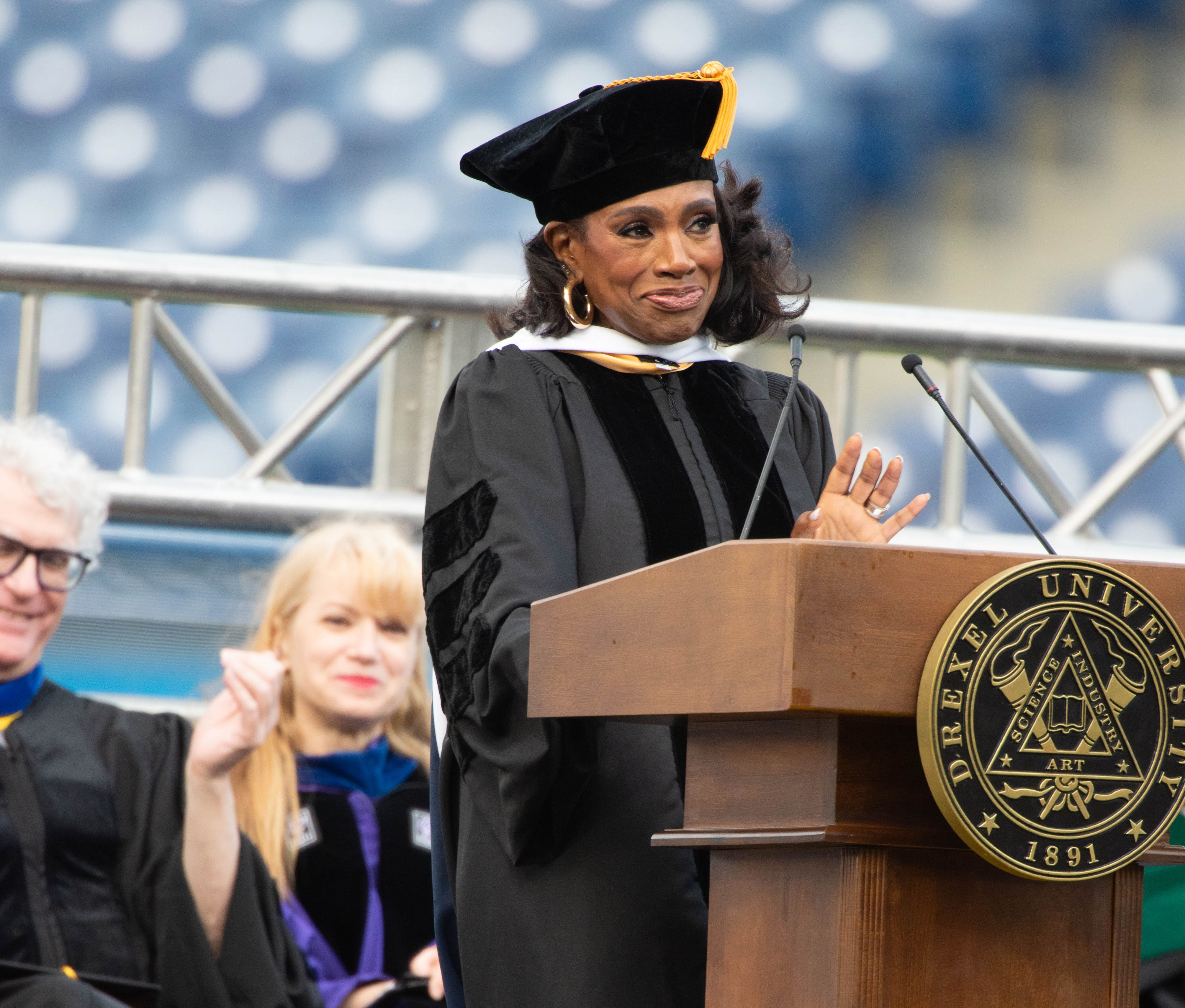 Sheryl Lee Ralph during her keynote address at Drexel's 2024 Commencement.