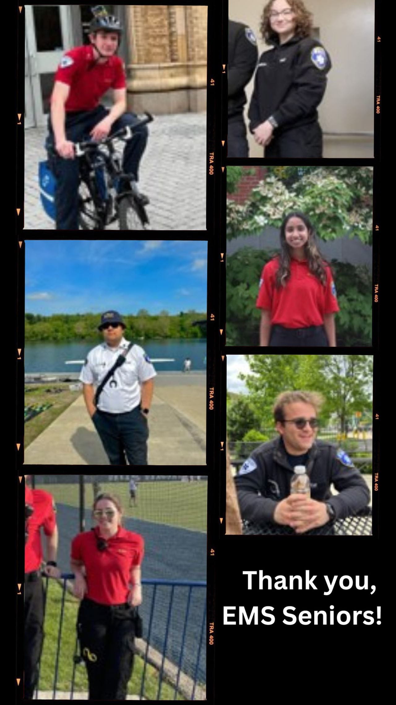 Thank you EMS students and six photos of students