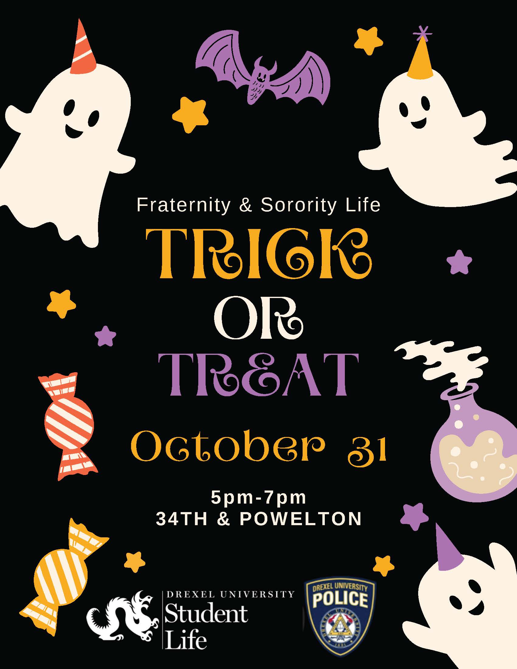 Flyer for the Halloween event