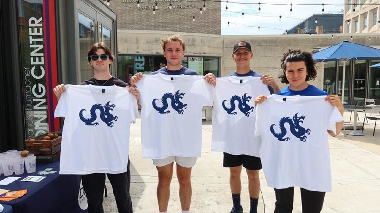 Students outside the Dining Center