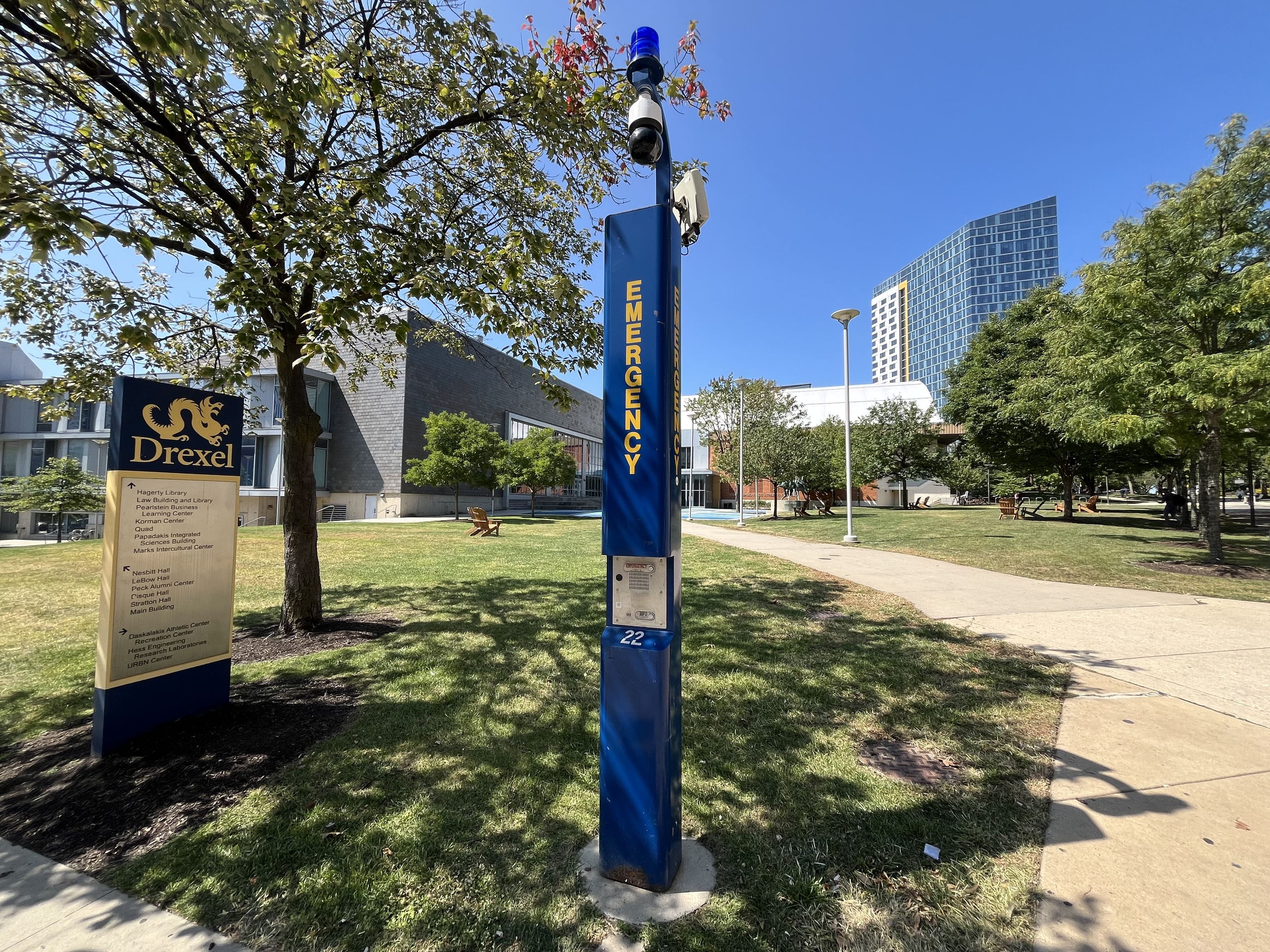 Call box on Drexel's campus