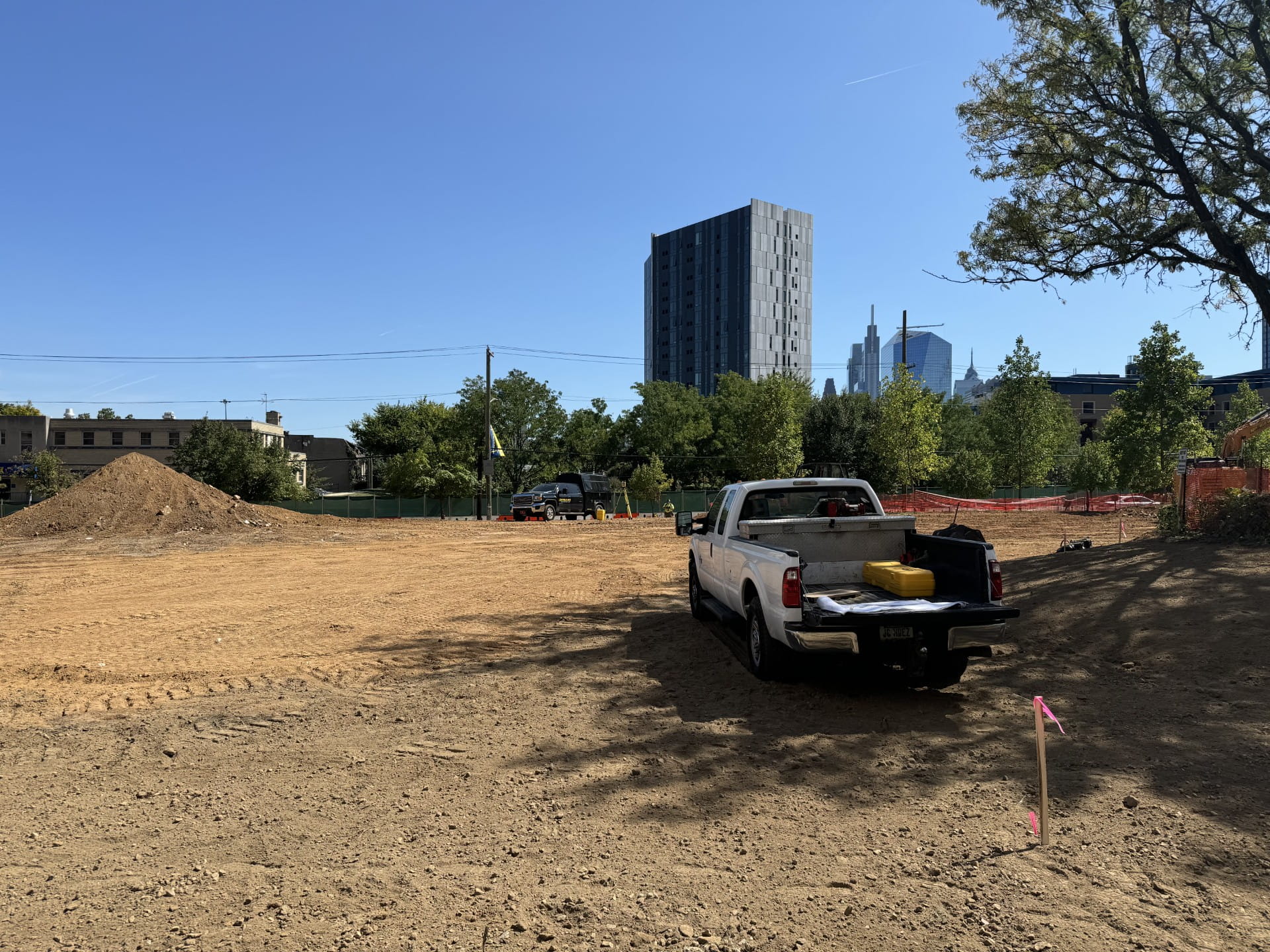 Construction site of the former Myers Hall 