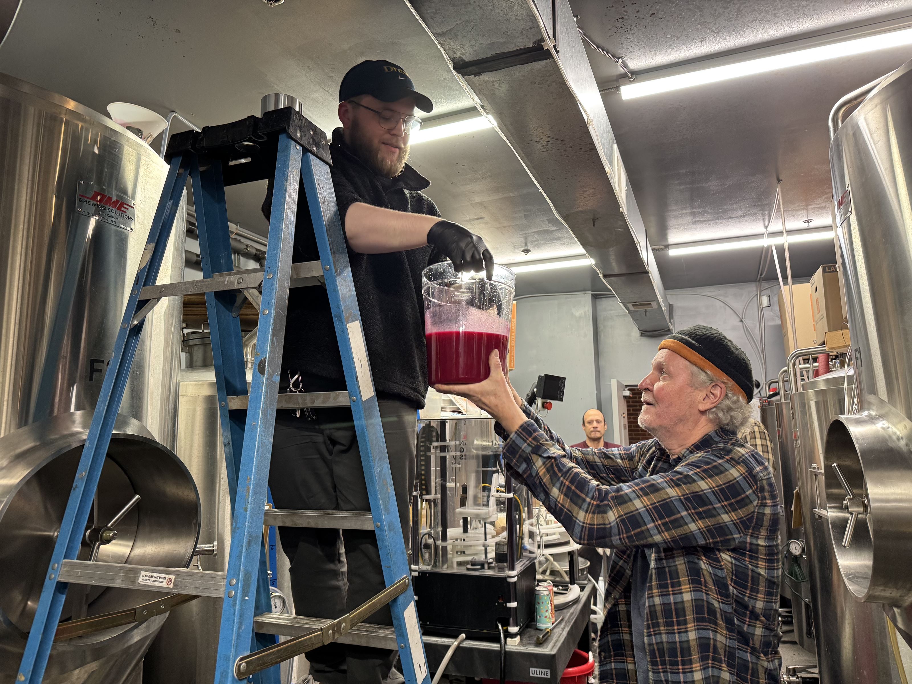 Schaffner with dragon fruit puree