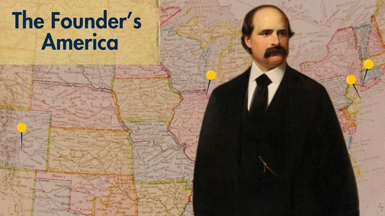 The Founder's America written over a map of America with Anthony J. Drexel