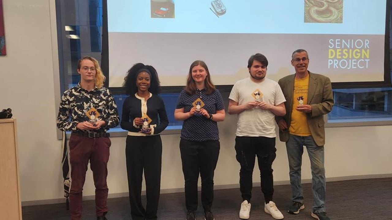 Lobster AI team at senior showcase