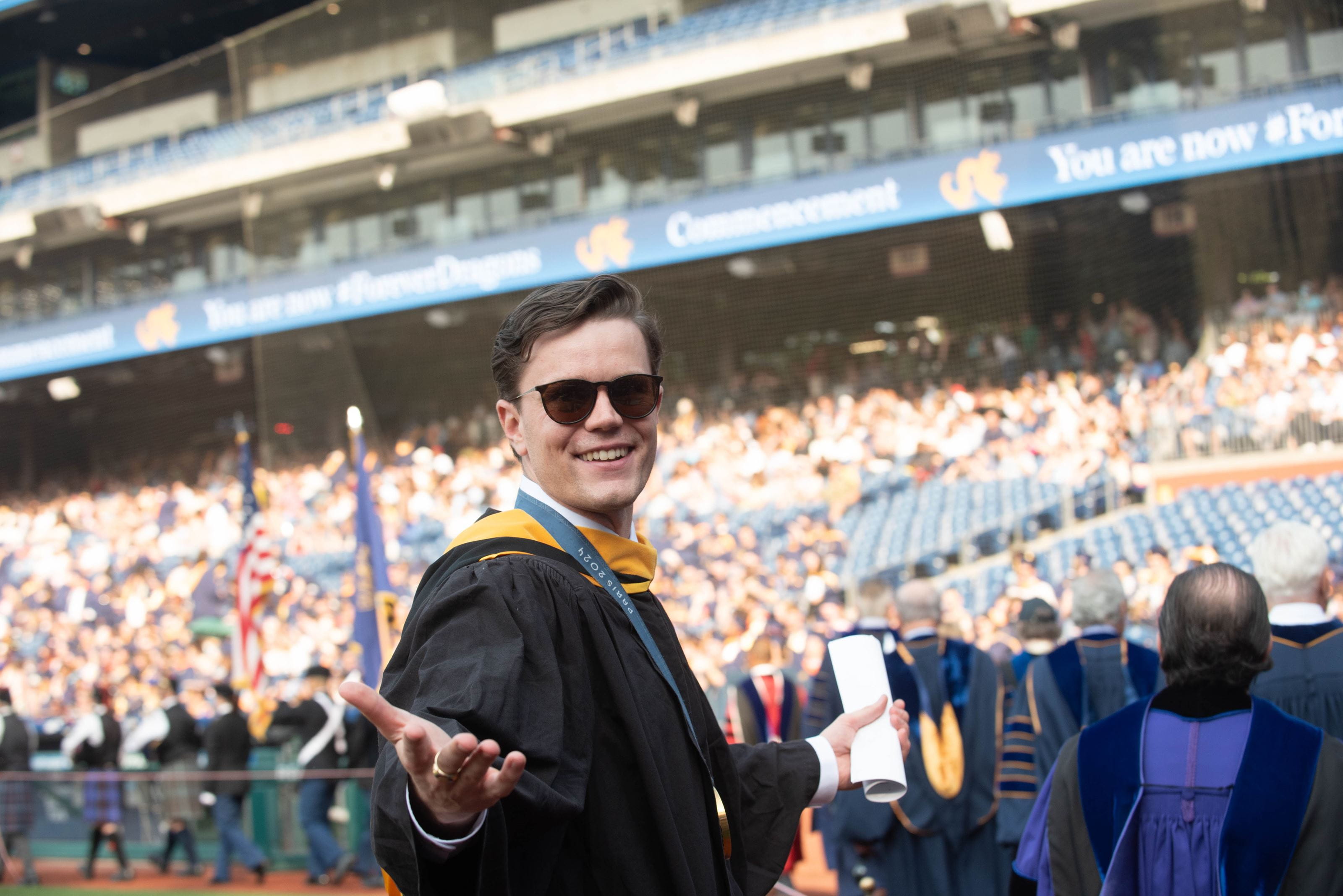 Justin Best on the field of Citizens Bank Park.