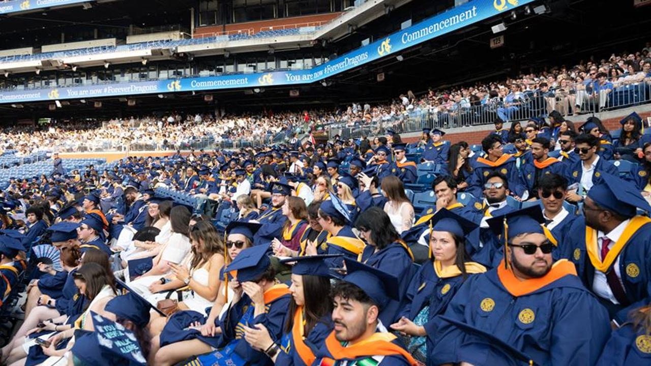 A crowd of students at Drexel's 2025 Commencement.