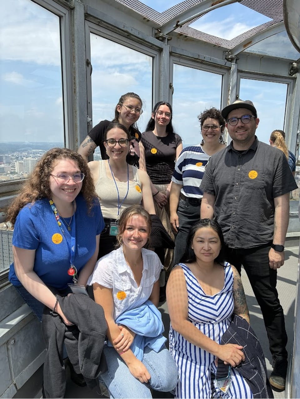 Atwater Kent Collection at Drexel staff trip to the top of City Hall. Photograph courtesy Sophia Stutte.