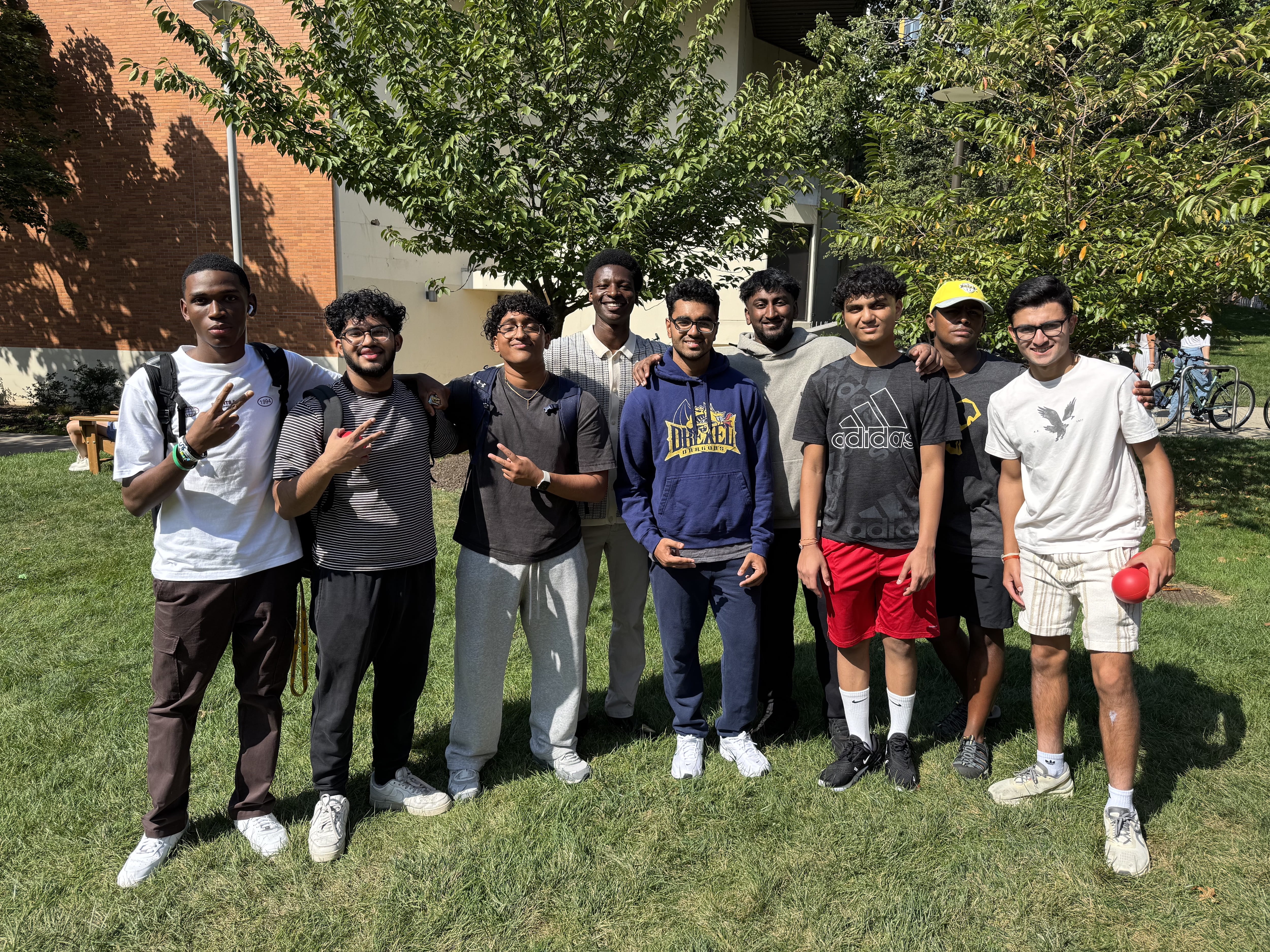 A group of students at Monday Funday