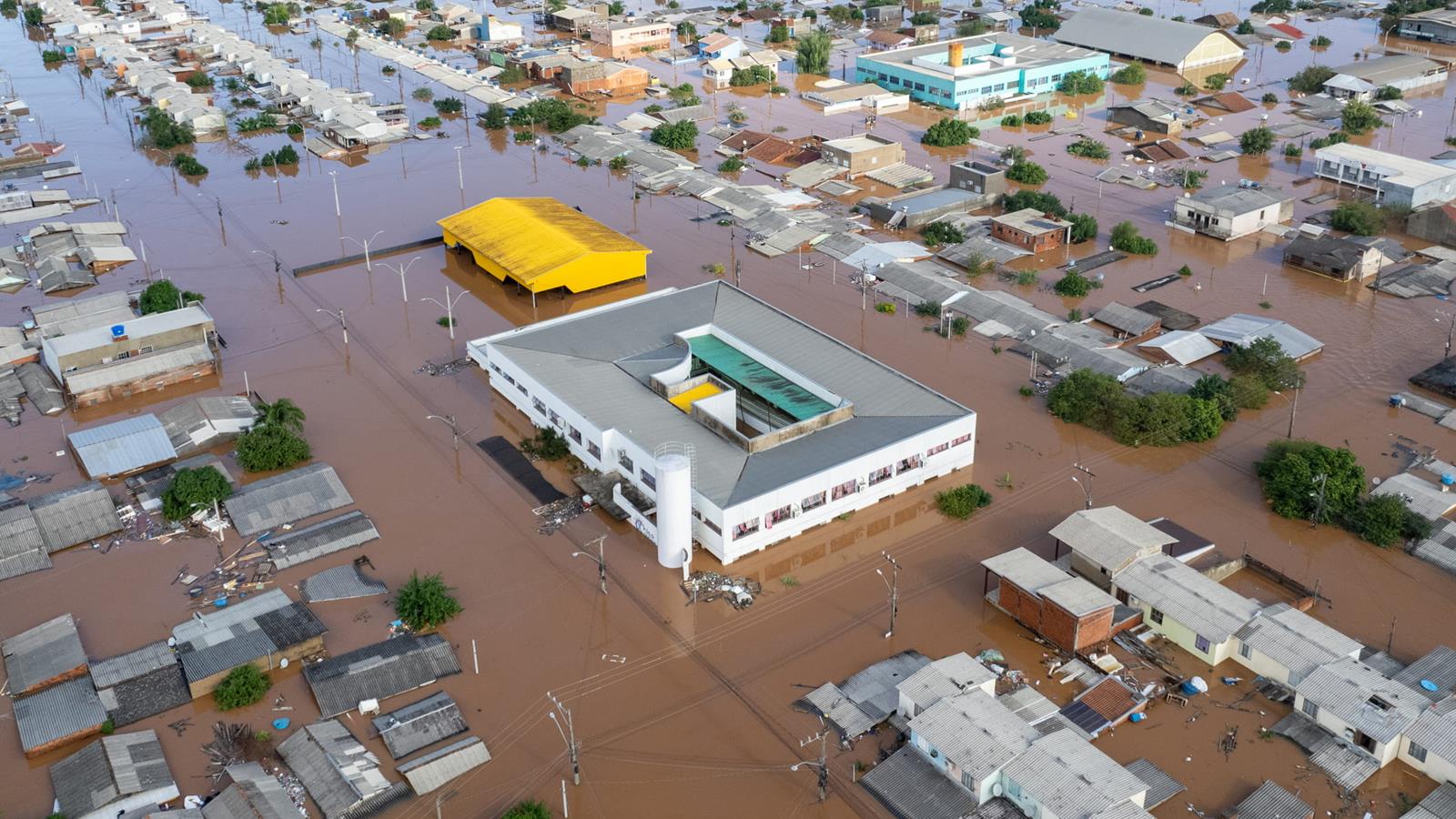 flooded urban area