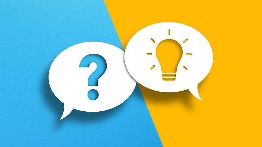 Question Mark and Light Bulb