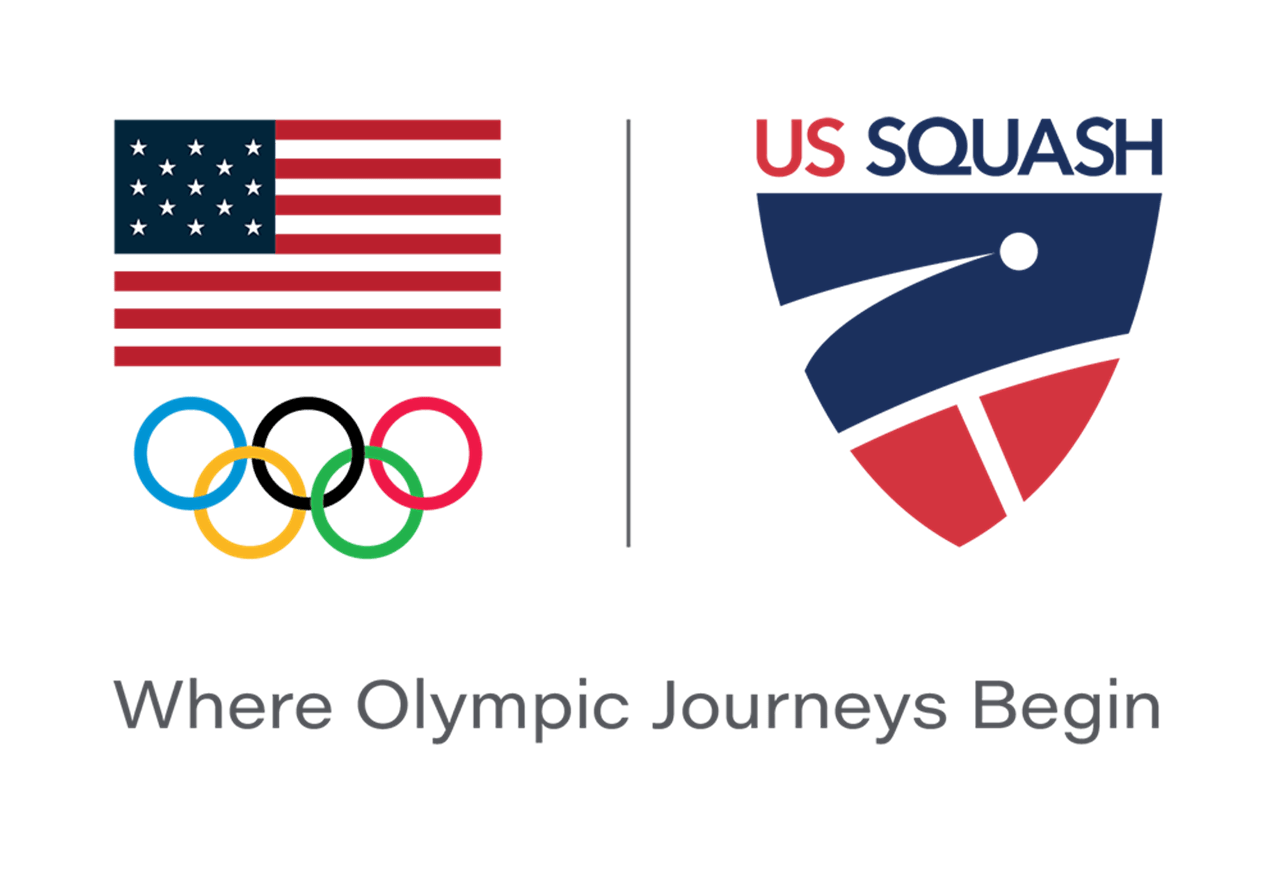 US Squash and Olympics logos with the text Where The Journey Begins