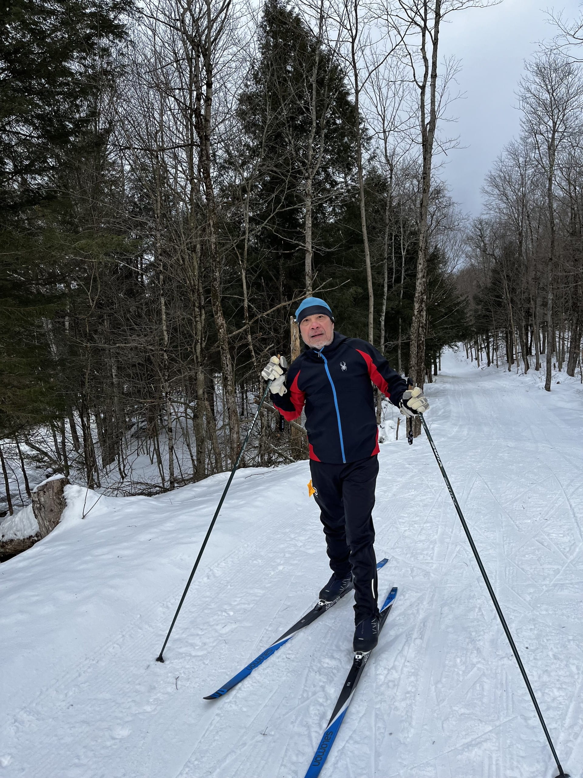 Prawat Nagvajara cross-country skiing in 2025.