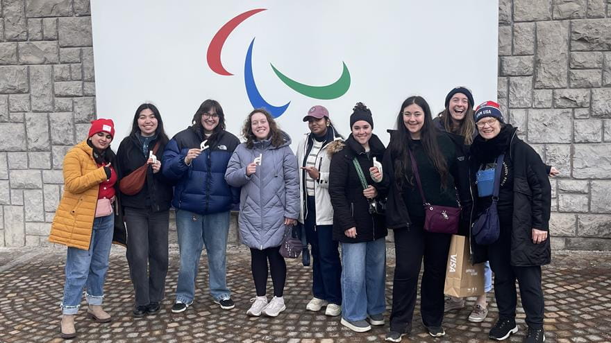 Group of students and professors in Milan for the Paralympics
