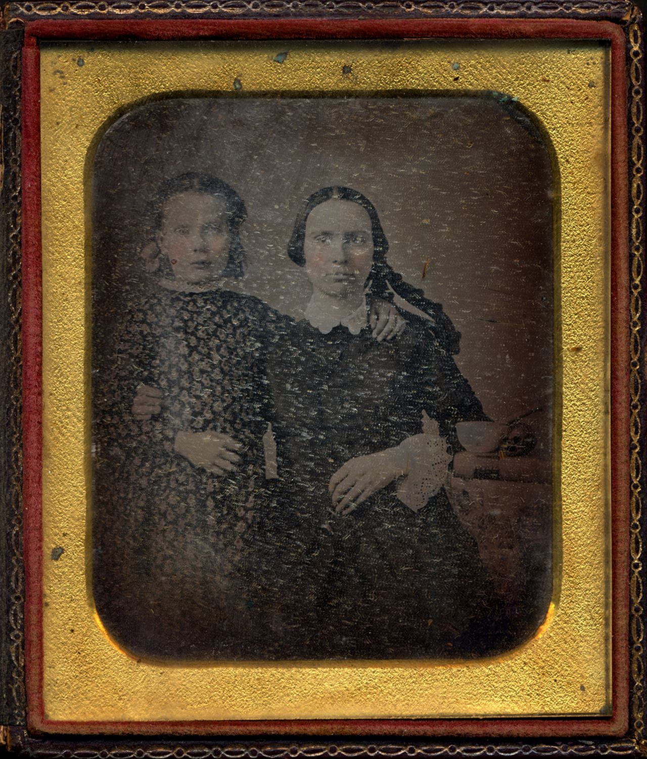 A historical image of Hannah E. Myers Longshore with her young daughter Lucretia Mott Longshore.