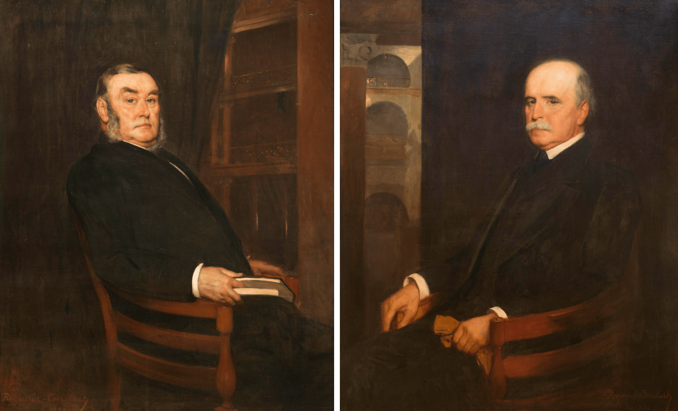 George W. Childs and Anthony J. Drexel portraits.