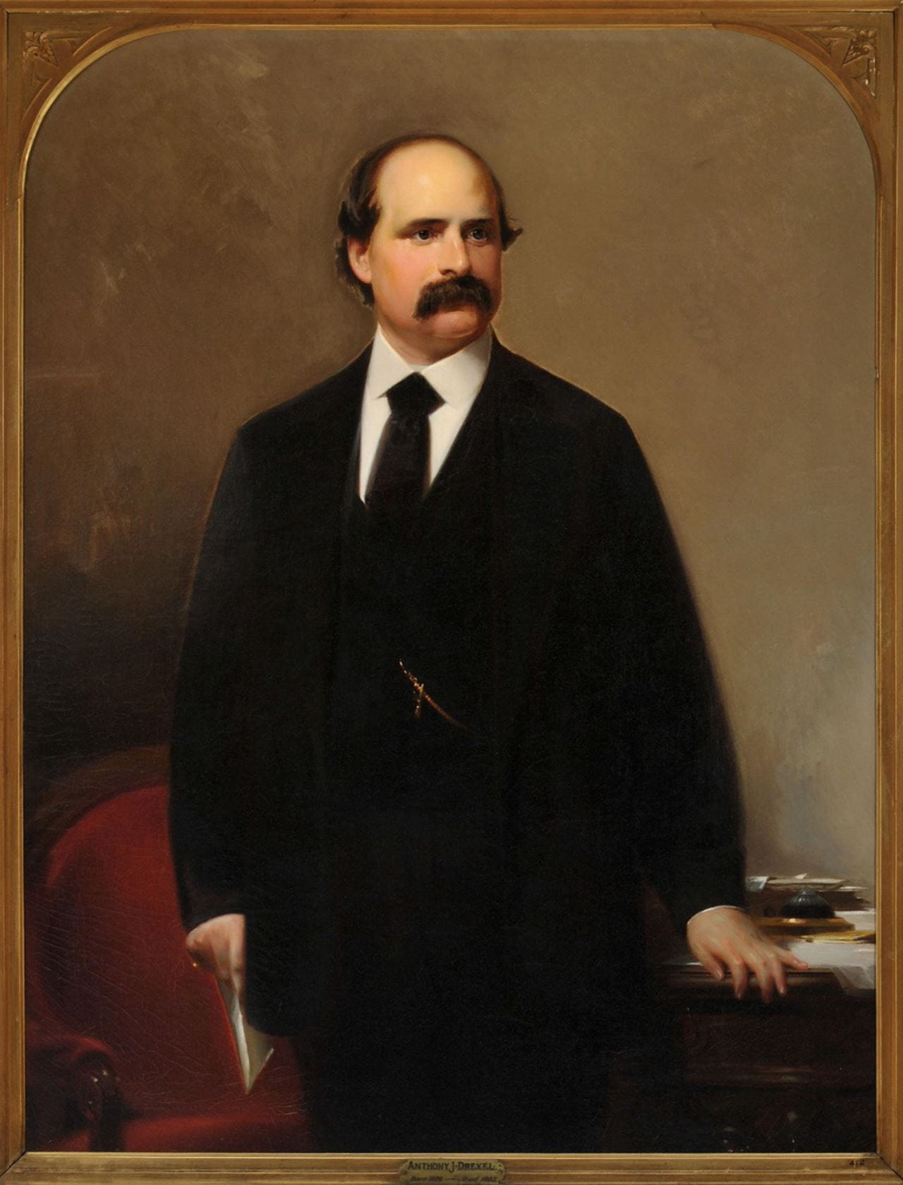 A portrait of Anthony J. Drexel, circa 1890, by Josef Bergenthal. 