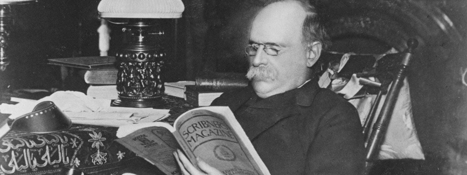 One of the few photographs of Anthony J. Drexel shows him reading an issue of Scribner’s Magazine, an American magazine. 