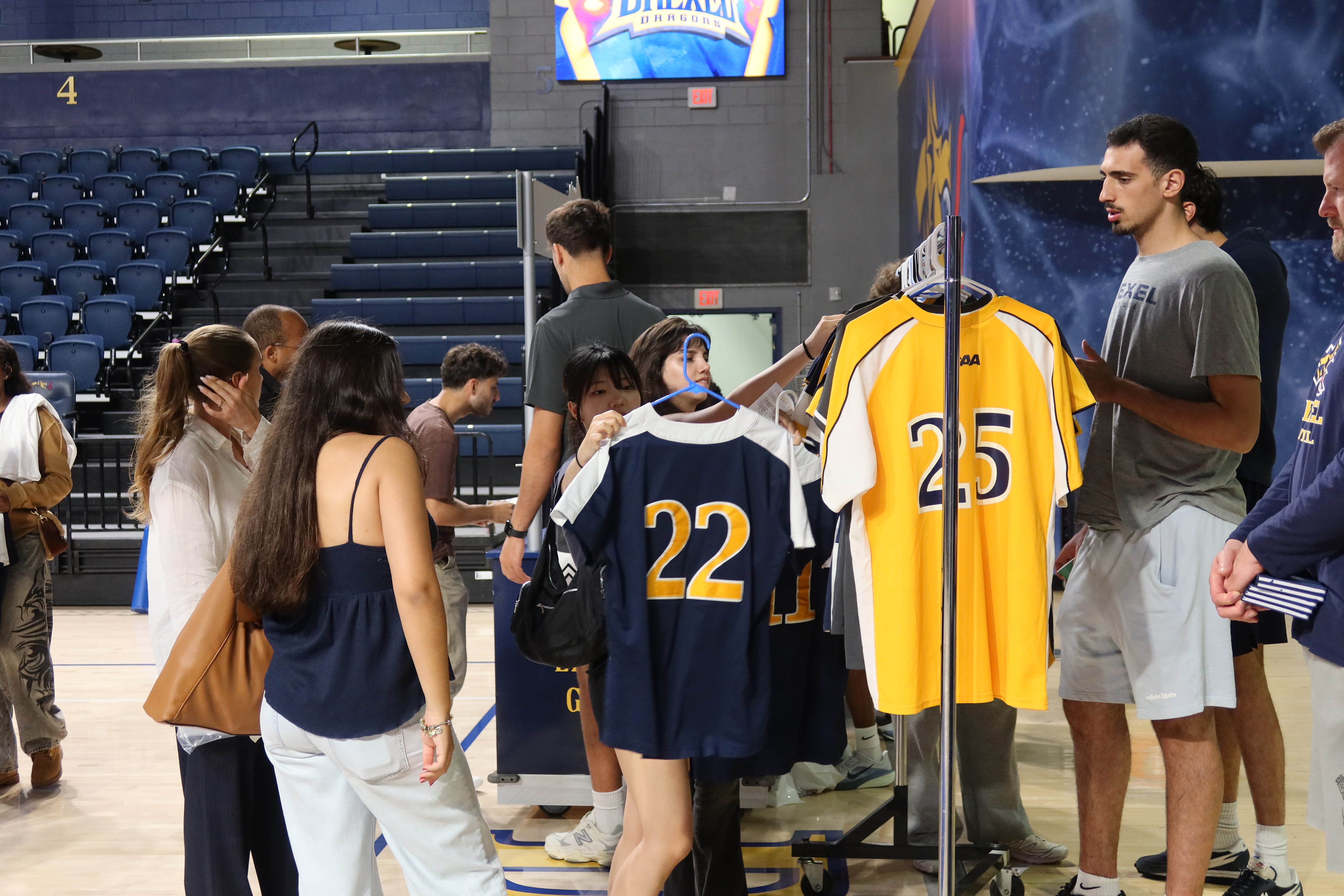 Students browse old Drexel merch