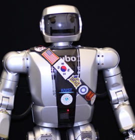 Photo of Drexel's  Jaemi Hubo humanoid robot