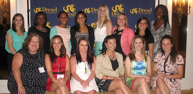 Fourteen nursing students celebrated their achievements as the first cohort in a leadership program.